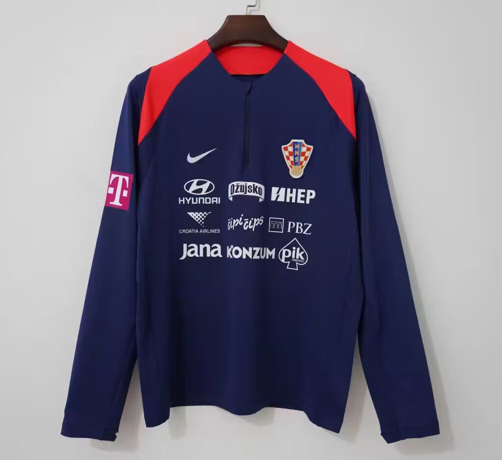 AAA Quality Croatia 26/27 Sweater - Dark Blue